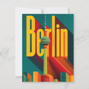 Berlin retro postcard