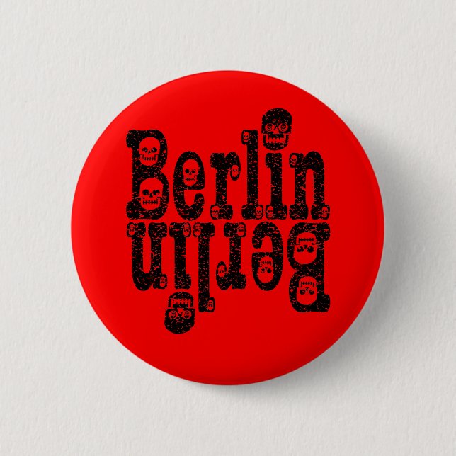 Berlin Skulls 6 Cm Round Badge (Front)