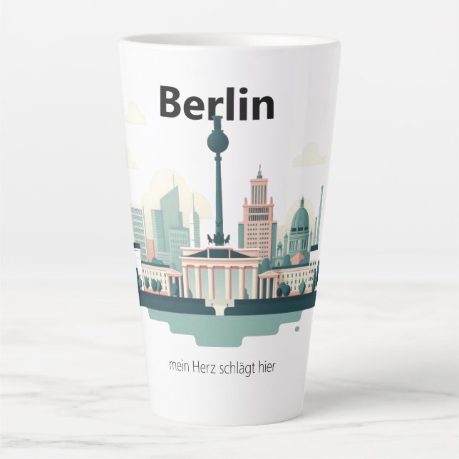 Berlin Skyline Tasse – Heimatliebe Pur Latte Mug (Front)