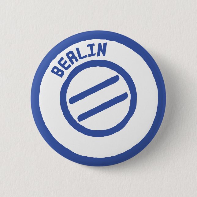 berlin stamp 6 cm round badge (Front)