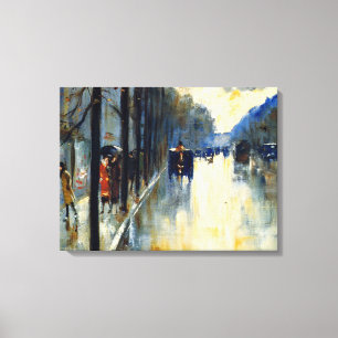 Berlin Street in Late Fall, fine art Canvas Print