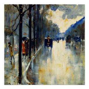 Berlin Street in Late Fall, fine art Poster