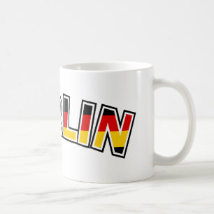 Berlin, text with Germany flag colours Coffee Mug