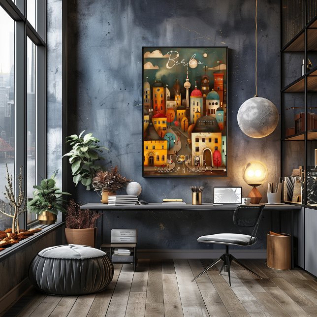 Berlin: The Grey City - Whimsical Art Poster (Creator Uploaded)