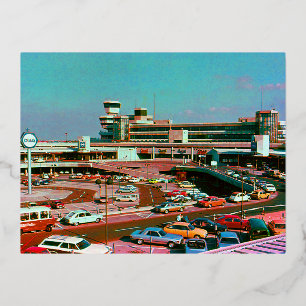 Berlin The Tegel Airport Foil Holiday Postcard
