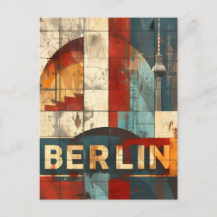 Berlin Travel Ad Vintage Art Postcard