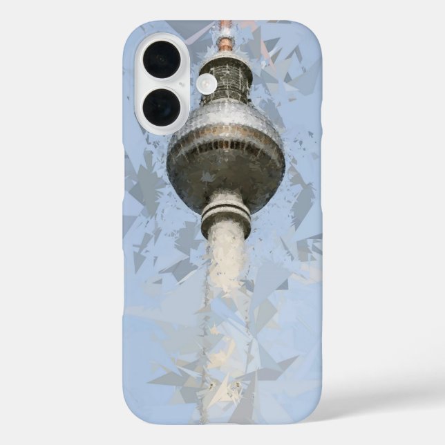 Berlin TV Tower Abstract Germany Travel Art Case-Mate iPhone Case (Back)