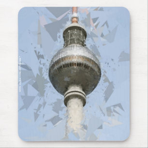 Berlin TV Tower Abstract Germany Travel Art Mouse Pad