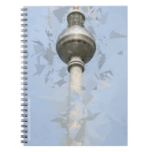 Berlin TV Tower Abstract Germany Travel Art Notebook