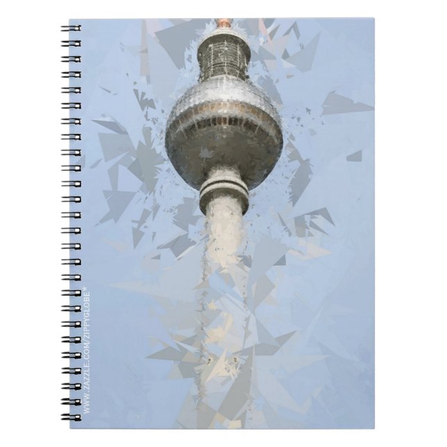 Berlin TV Tower Abstract Germany Travel Art Notebook (Front)