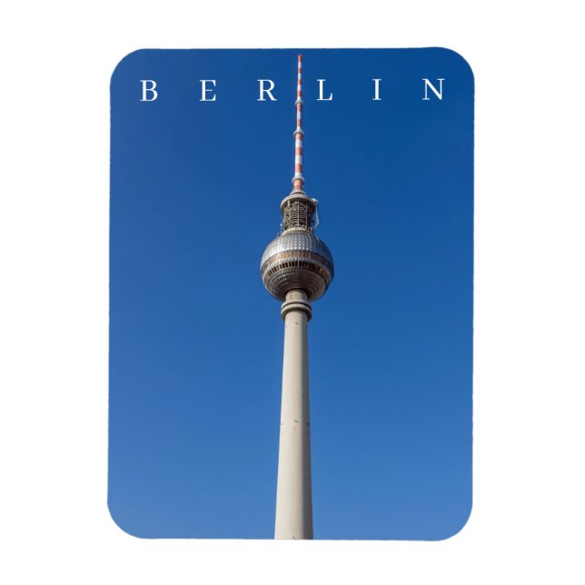 Berlin TV Tower view fridge magnet (Vertical)