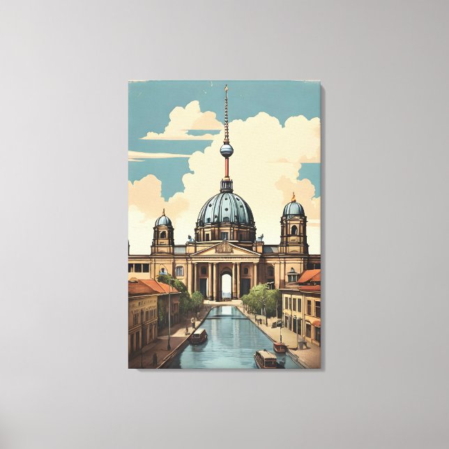 Berlin vintage poster canvas print (Front)