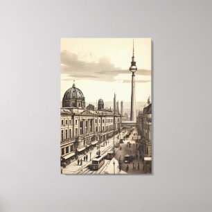 Berlin vintage poster canvas print