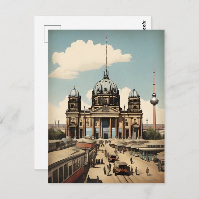 Berlin vintage poster postcard (Front/Back)