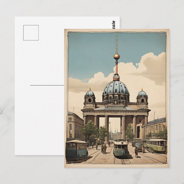 Berlin vintage poster postcard (Front/Back)