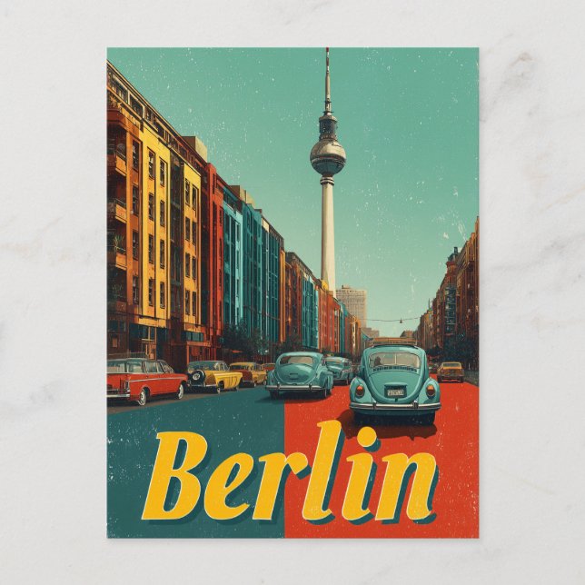 Berlin vintage travel  postcard (Front)