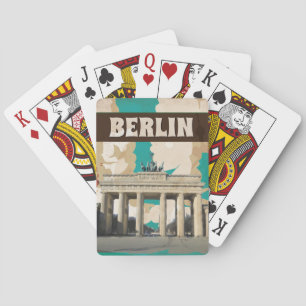Berlin Vintage Travel Poster Playing Cards
