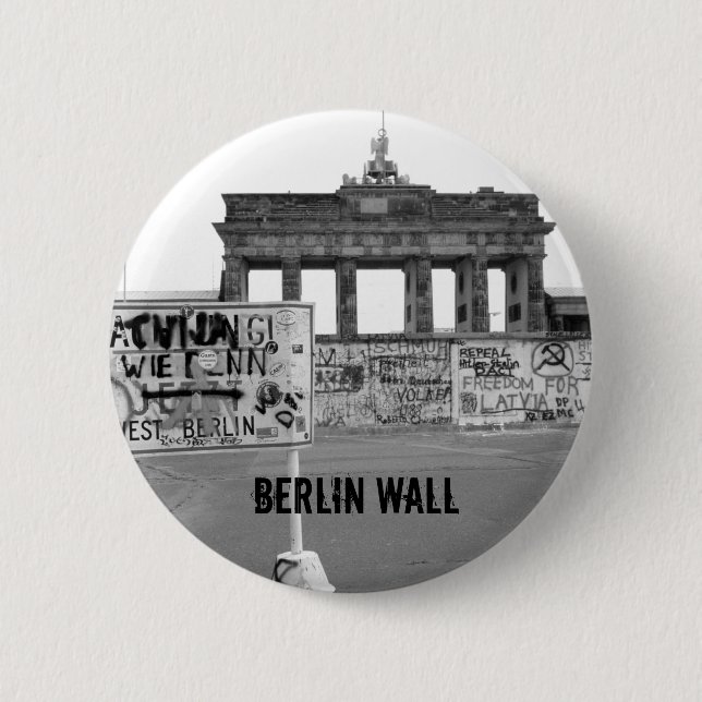 Berlin Wall 6 Cm Round Badge (Front)