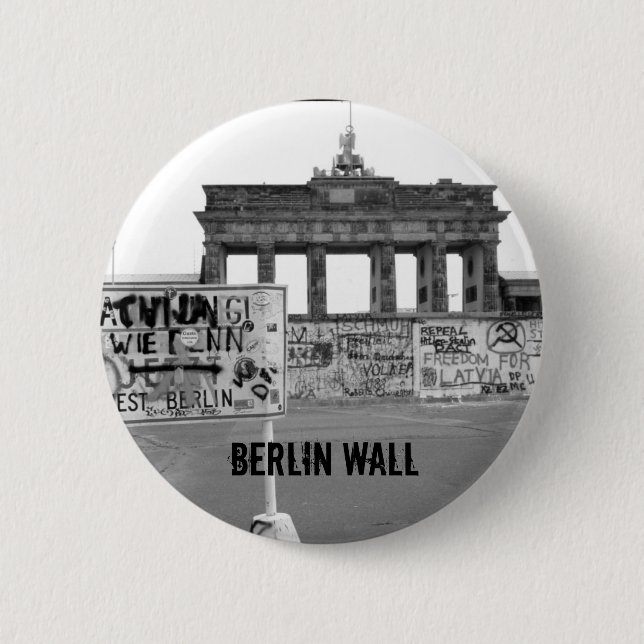 Berlin Wall 6 Cm Round Badge (Front)