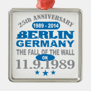 Berlin Wall Germany 25 Year Anniversary Metal Tree Decoration