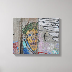 Berlin Wall graffiti art Canvas Print