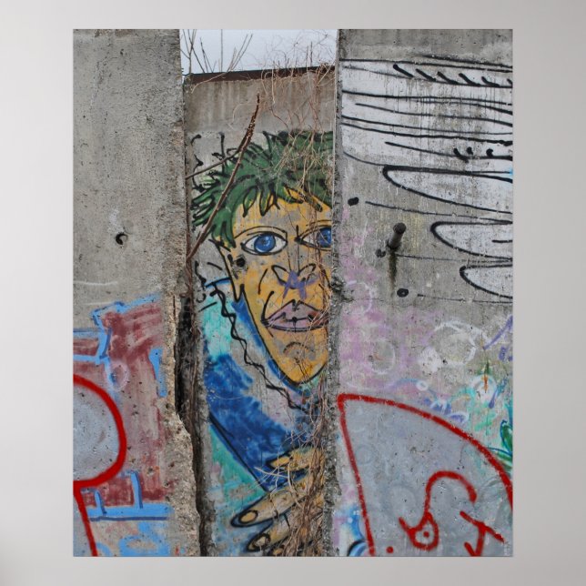 Berlin Wall graffiti art Poster (Front)