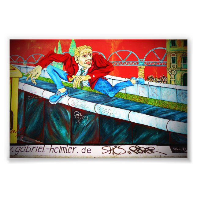 Berlin Wall Graffiti Artwork Street Art Germany Photo Print (Front)