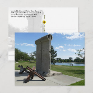 Berlin Wall, Memorial Park, Rapid City, SD - Postcard