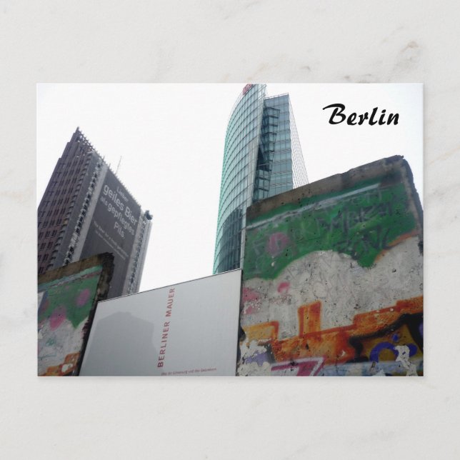 berlin wall potsdamer postcard (Front)