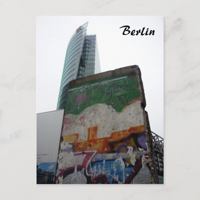 berlin wall potsdamerplatz postcard (Front)