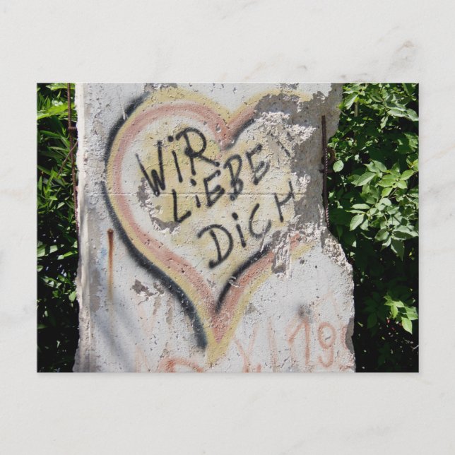 Berlin Wall - We Love You Postcard (Front)