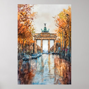 Berlin Watercolor 3 Poster