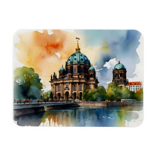 Berlin watercolor art magnet