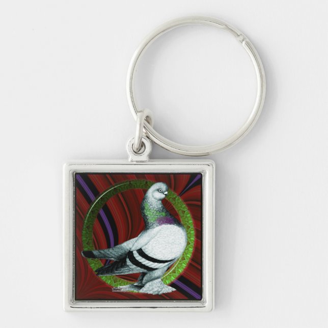 Berliner Pigeon Circle Key Ring (Front)