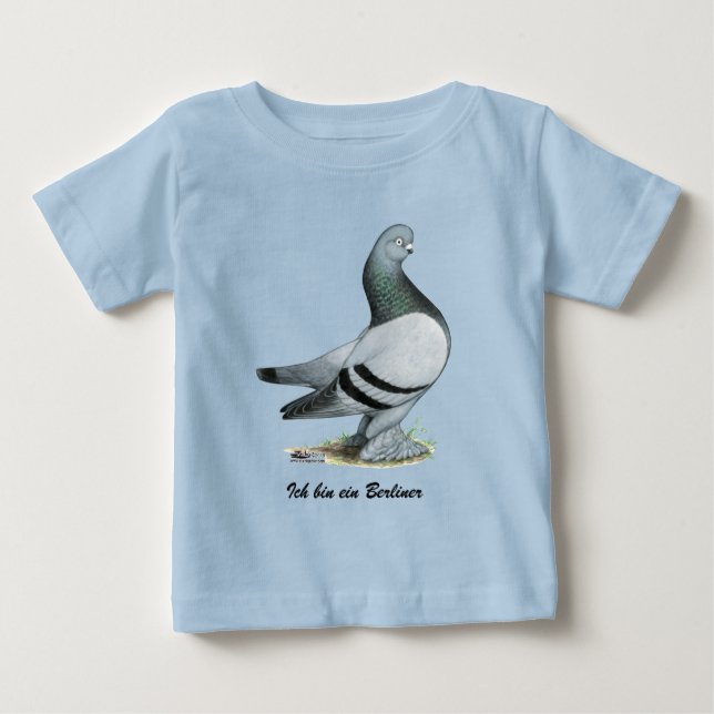 Berliner Tumbler Pigeon Blue Bar Baby T-Shirt (Front)
