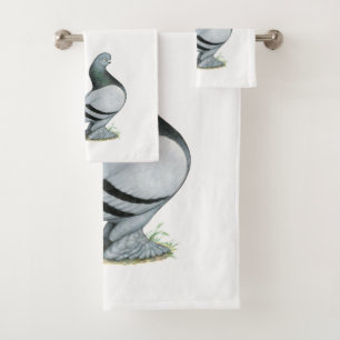 Berliner Tumbler Pigeon Blue Bar Bath Towel Set
