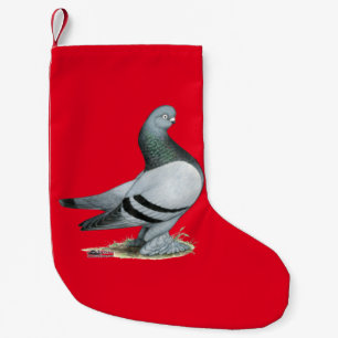 Berliner Tumbler Pigeon Blue Bar Small Christmas Stocking