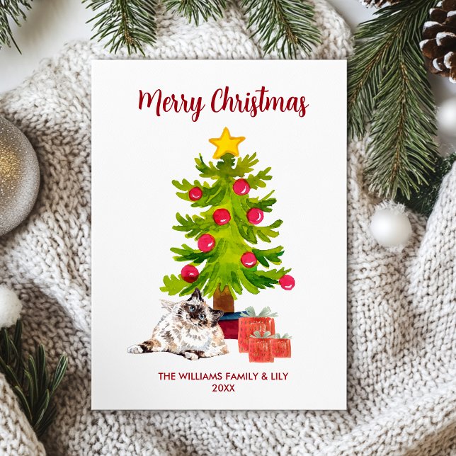 Berman Cat Family Christmas Holiday Card (Creator Uploaded)