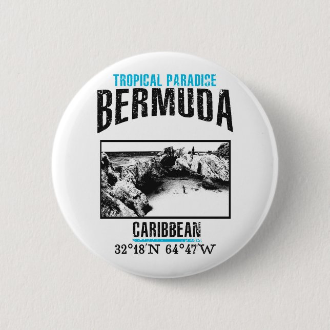 Bermuda 6 Cm Round Badge (Front)