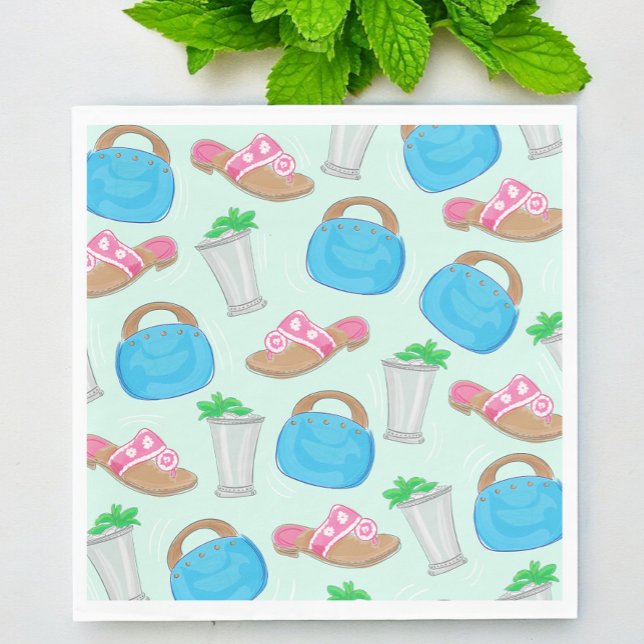 Bermuda Bag Sandals Mint Julep Preppy Napkin (Creator Uploaded)