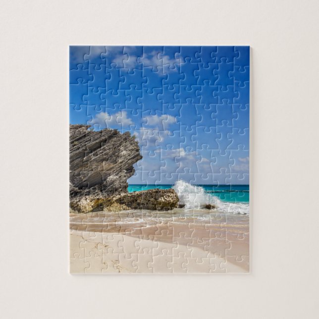 Bermuda beach scene tile jigsaw puzzle (Vertical)