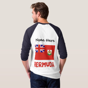 Bermuda Bermudian Flag Personalised Name T-Shirt