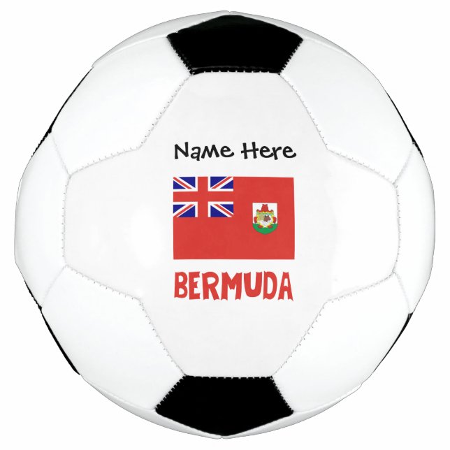 Bermuda Bermudian Flag Personalised  Soccer Ball (Front)