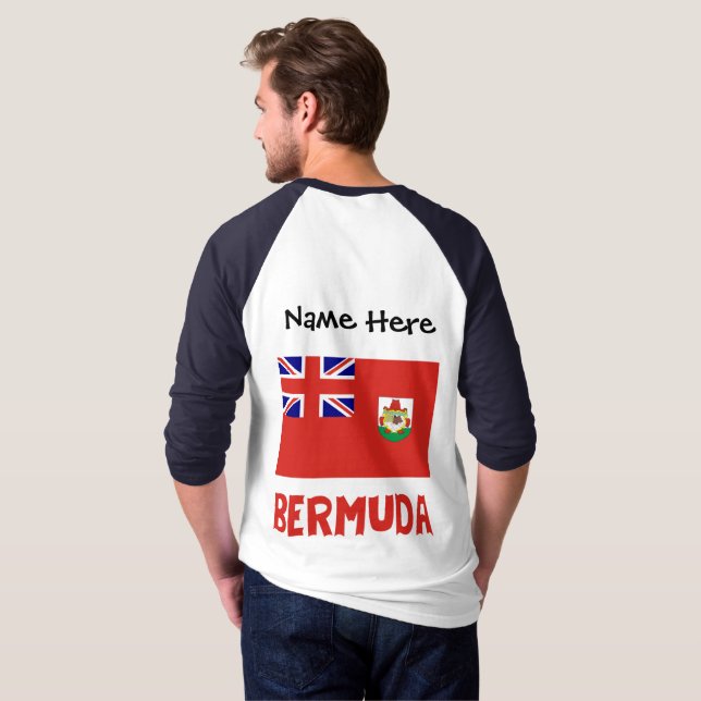 Bermuda Bermudian Flag Personalised  T-Shirt (Back Full)