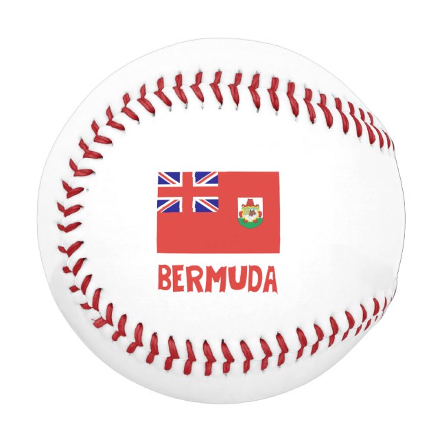Bermuda Bermudian Flag Personalized Name Baseball (Front Left)