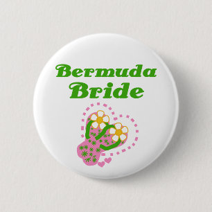 Bermuda  Bride 6 Cm Round Badge