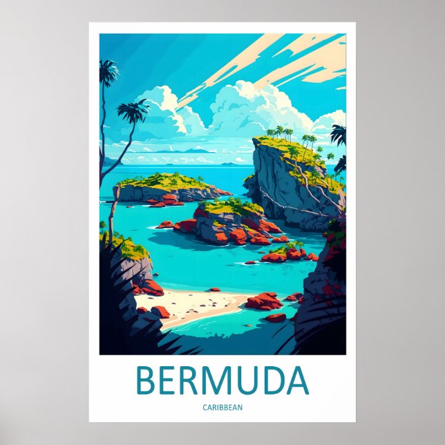 Bermuda Caribbean Travel Poster 1 (Front)