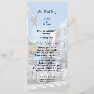 Bermuda - Carriage Ride Hamilton Wedding Program Programme