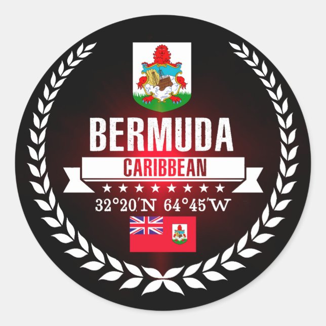 Bermuda Classic Round Sticker (Front)
