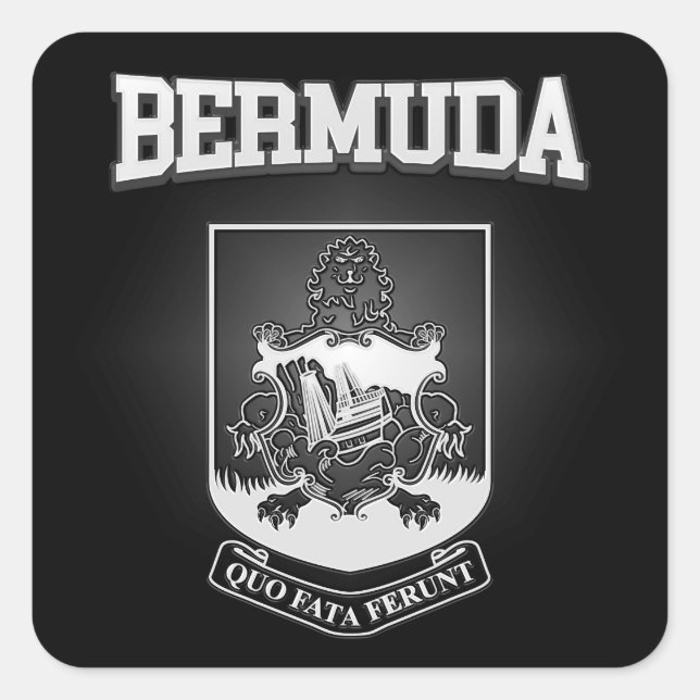 Bermuda Coat of Arms Square Sticker (Front)